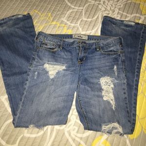 Distressed Hollister bootcut jeans